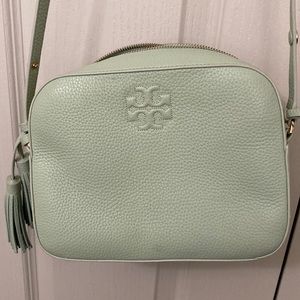 Tory Burch mint crossbody with zipper